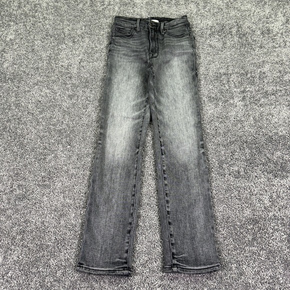 Good American Denim - Good American Jeans Womens 0/25 Gray Ankle Stretch Denim Charcoal Casual City